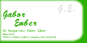 gabor ember business card